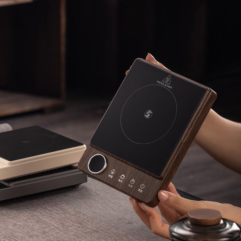 一键办公室烧水公室电陶家用茶炉水泡煮茶办公保温泡茶炉迷你神器 银色 175*135*40mm