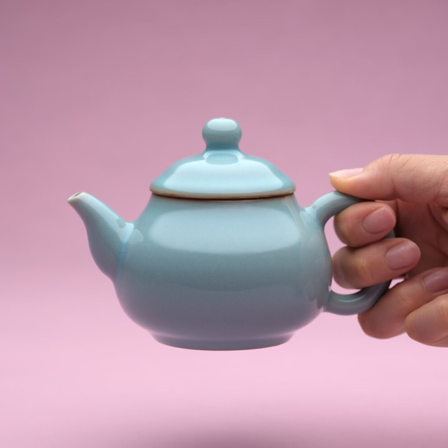 文华汝瓷朱文立朱宇华汝窑陶瓷茶具套装1壶6杯 泡茶套装 功夫茶礼盒