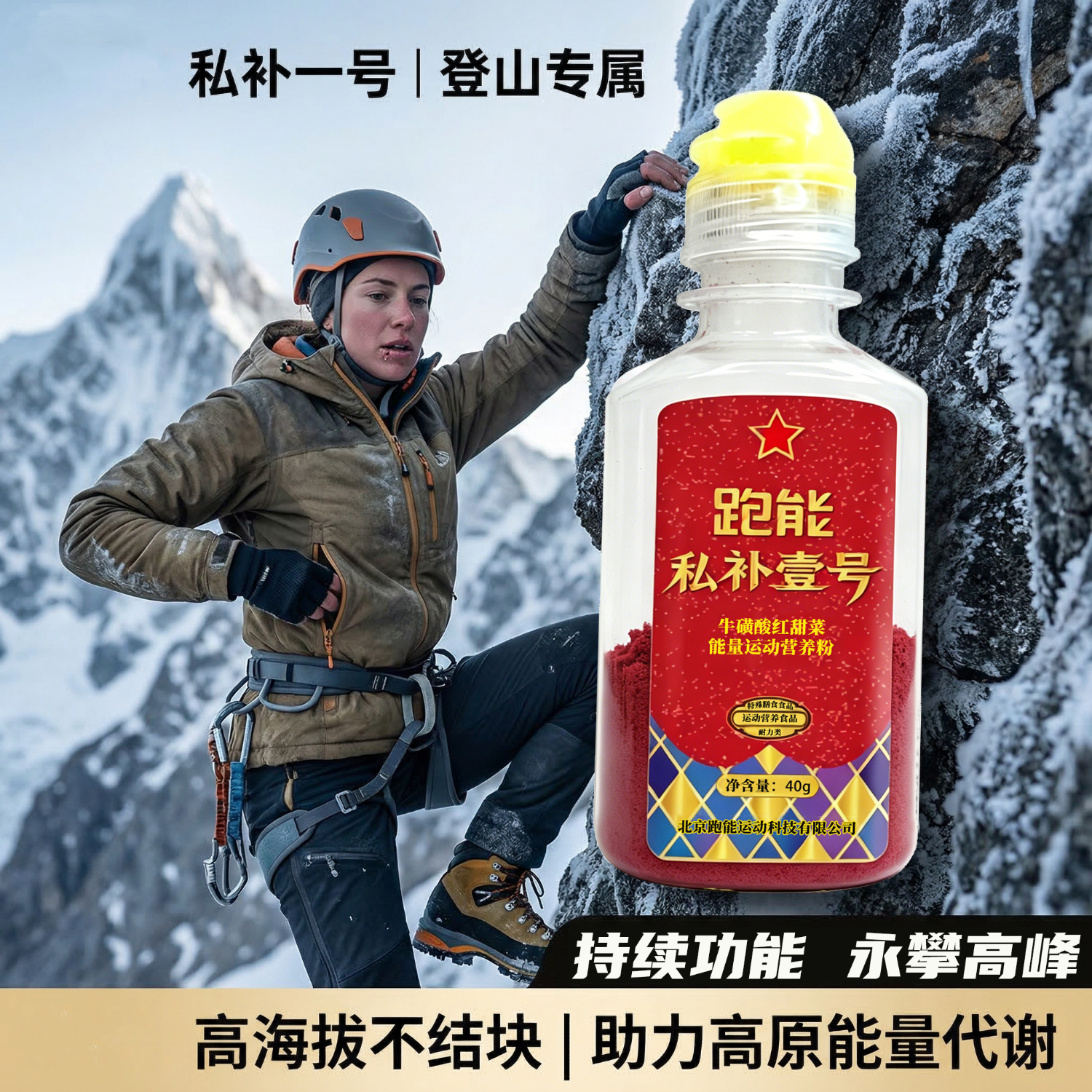 跑能红甜菜根私补1号高能量运动能量粉冲解剂饮料 马拉松替代能量胶 【2瓶跑全马】 40g*2瓶