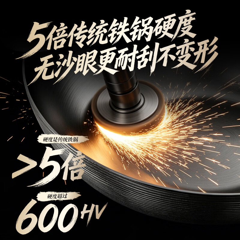 康巴赫（KOBACH）炒锅铁锅防锈0无涂层炒菜锅电磁炉燃气通用轻量化炒锅 0涂层中华老铁锅 32cm