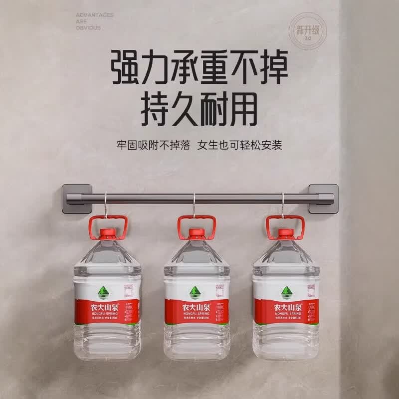 高端品质浴室拖鞋架子免打孔壁挂式卫生间厕所鞋子置物挂架收纳神 雅黑款【双人款+三人款】