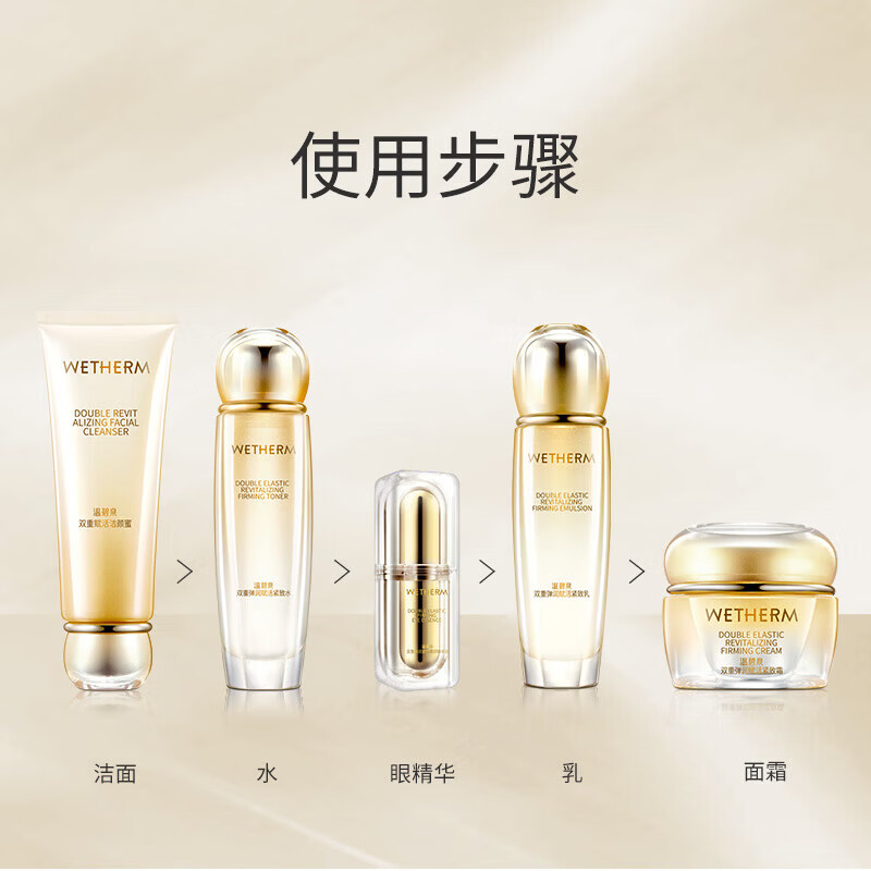 温碧泉双重弹润赋活礼盒套装 补水保湿紧致抗皱淡纹护肤品全套女 【洁+水+乳】双重弹润赋活三件套