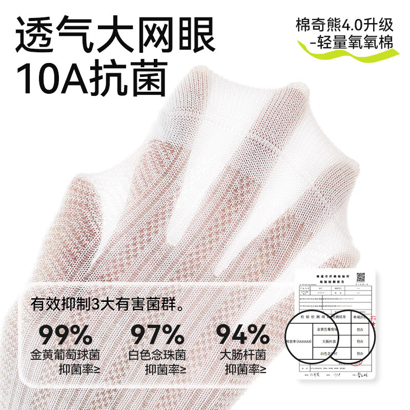 棉奇熊女童袜子纯棉夏季薄款花边网眼女孩白色短袜宝宝儿童表演袜配皮鞋 花边系列D-5双装 【10A抗菌网眼透气】 3-5岁 -建议脚长13-16CM【鞋码19-25】