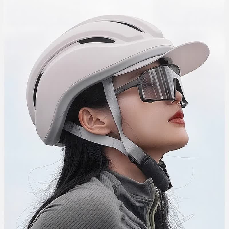 迅霆(XUNTING)自行车骑行头盔男女士山地公路车大帽檐一体成型夏季轻量安全帽 原露米【大帽檐可拆+抑菌内衬】亚洲版