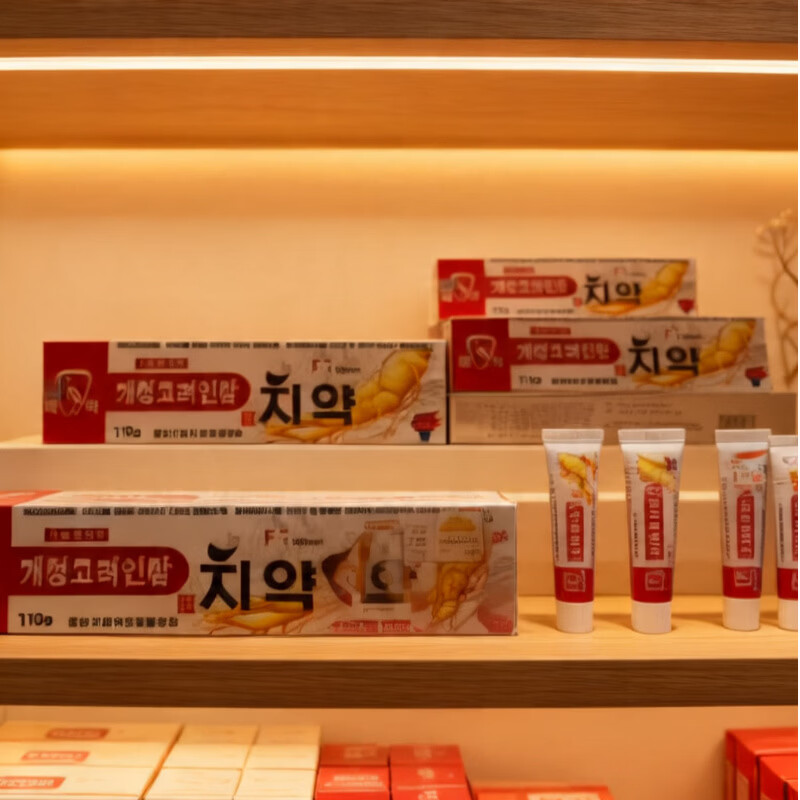 朝鲜代购朝鲜开城高丽人参牙膏天然人参蜂胶牙膏植物萃取牙龈护理 110g/支