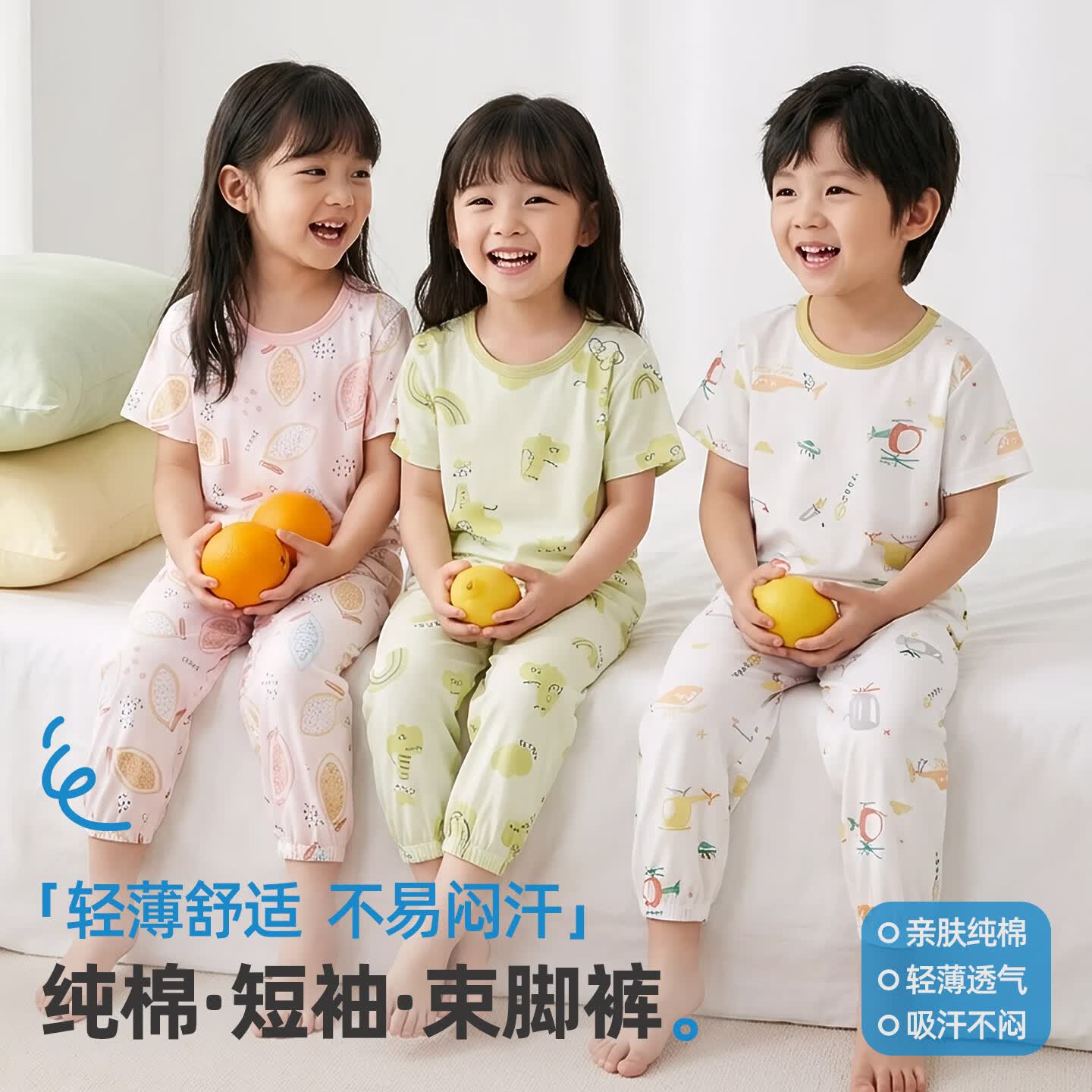 小狗比格儿童睡衣纯棉空调服套装短袖长裤家居服春夏全棉舒适薄款 腊肠小狗 100