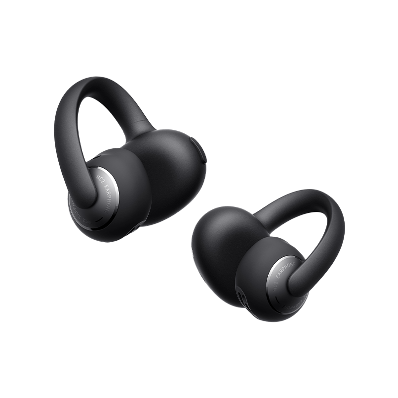 倍思【新品丨独家首发】MC2 AI蓝牙耳机耳夹式开放式不入耳运动通话音乐翻译长续航2026最新款黑曜石黑