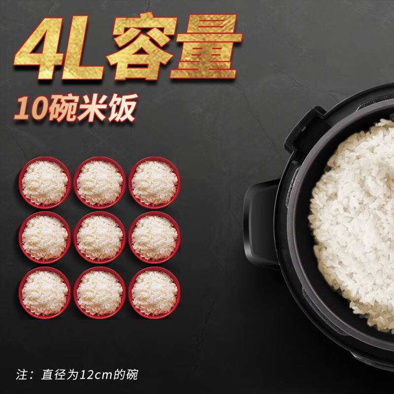 半球(PESKOE) 电压力锅饭煲智能家用大容量预约多功能电高压锅电饭锅 单胆款(适合3-5人) 4L