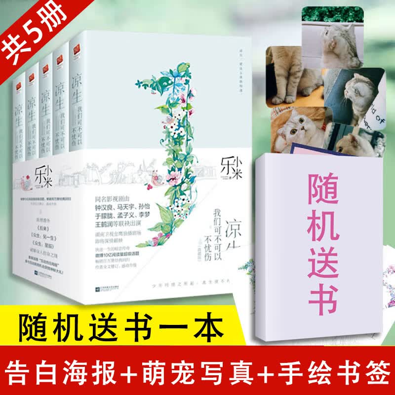 现货 送书一本 凉生我们可不可以不忧伤 全套5册 乐小米著 钟汉良马天宇主演 青春文学言情小说