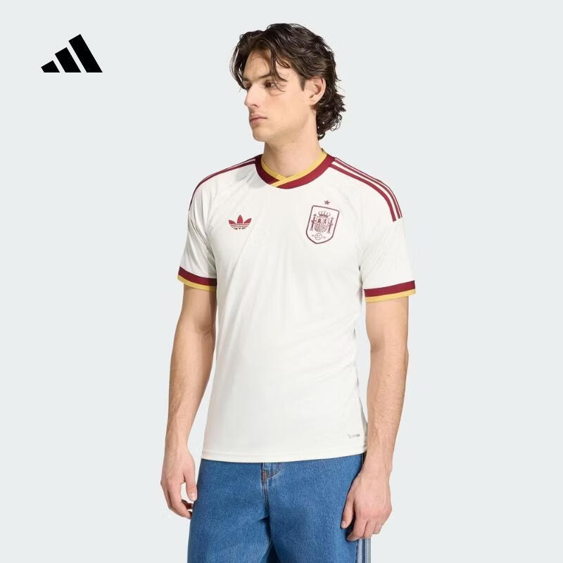 阿迪达斯（adidas）2026年男子RFEF A JSY西班牙国家队世界杯客场球迷版足球短袖T恤 JN4397 XL