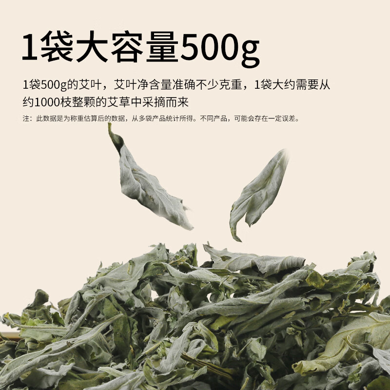 兴宛堂正品艾叶草干艾草叶家用泡澡包泡脚陈年艾叶全家适用送无妨布袋 严选艾叶5袋装【共2500g】+100个网纱袋