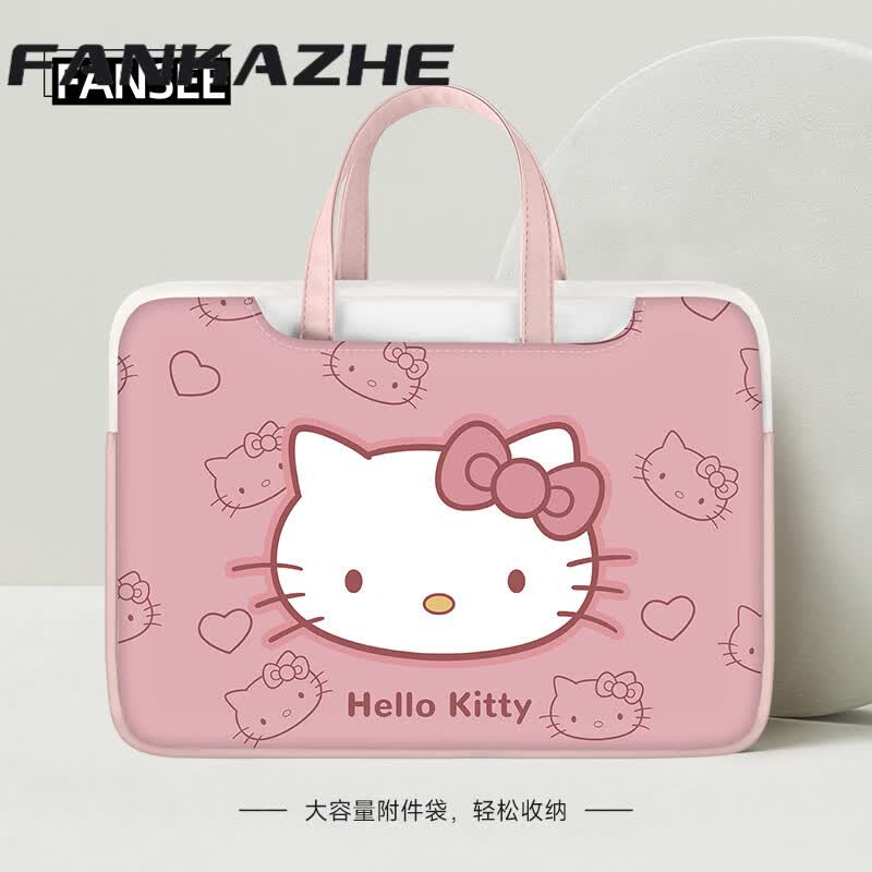 梵卡哲（FANKAZHE）粉色小猫电脑包适配华为MateBook苹果MacBookAir小米小新 收藏加购送斜跨肩带送运费险 12英寸