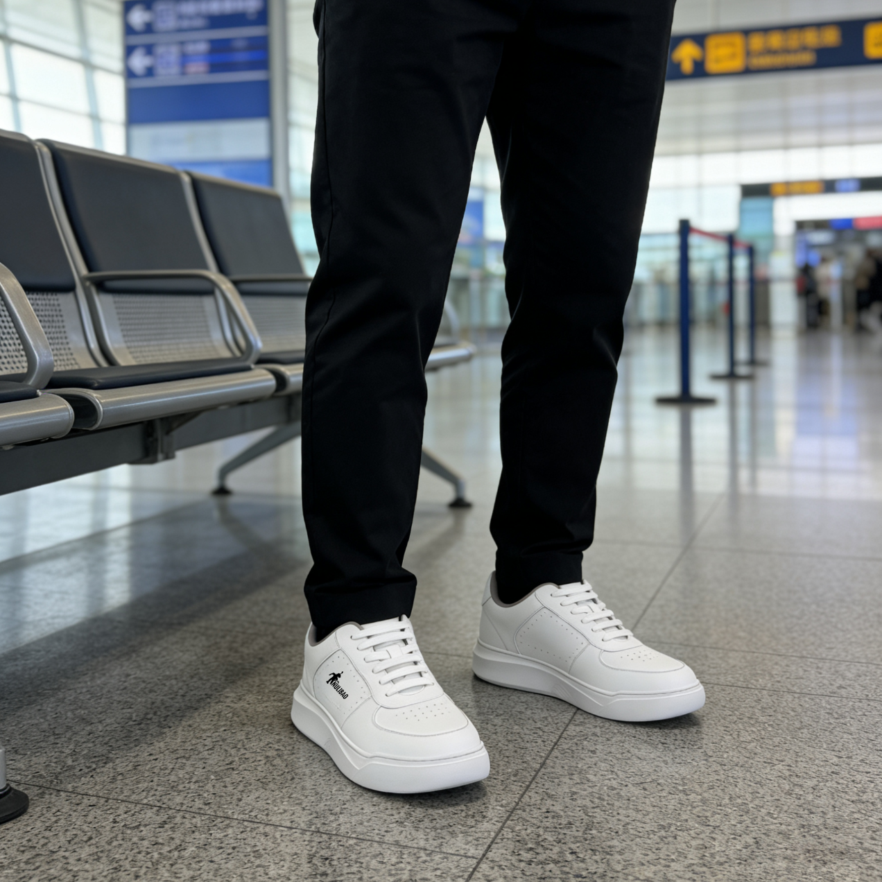 勤豹（NULIBAO）【抗污免洗】小白鞋男士增高夏季透气厚底休闲潮流运动高端柔软 白色 44 (270mm)