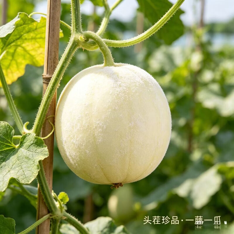 遇见悯农正宗阎良甜瓜香瓜甜瓜黄河蜜瓜黄金瓜黄金蜜生鲜新鲜水果 阎良甜瓜净重4.5斤【红白肉随机】 鲜甜蜜瓜