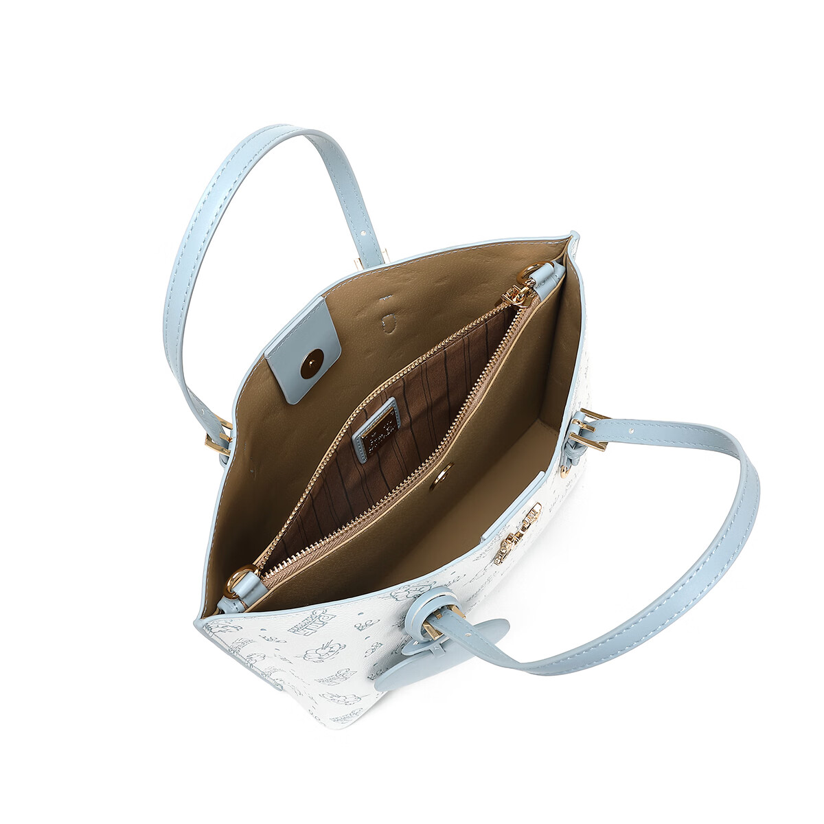 AFGH×粉红豹【联名款】卡通可爱时尚甜美高颜值通勤百搭手提包单肩包 蓝色【赠挂件+礼盒】