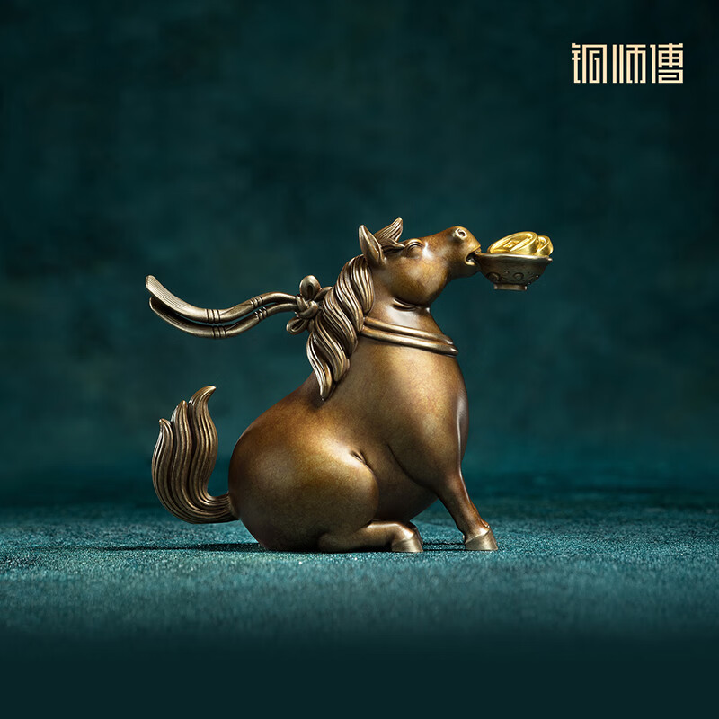 铜师傅《立马发财铜摆件》《马上有钱铜摆件》陕西历史博物馆系列 马上有钱