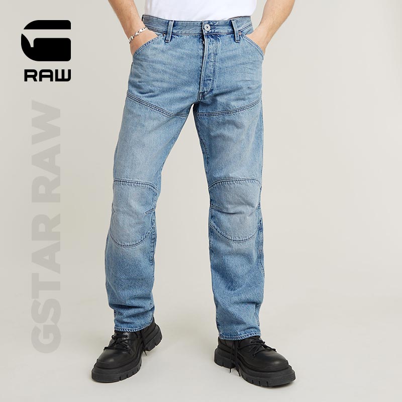 G-STAR RAW夏季舒适5620 3D牛仔裤直筒高街12.5硬挺宽松潮流透气长裤D23699 褪色亮蓝 32 32