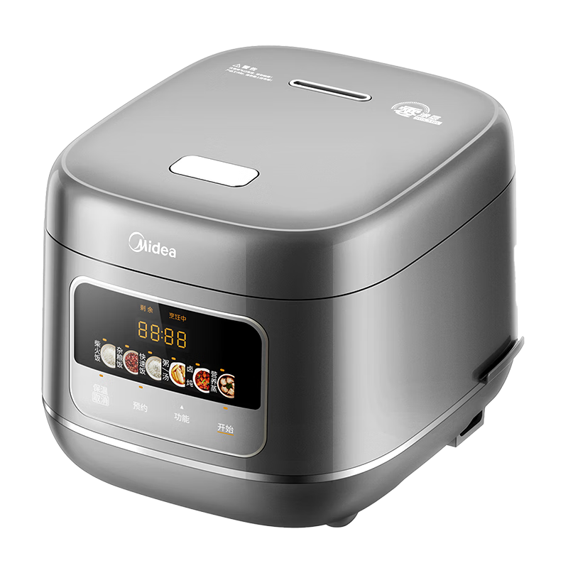美的（Midea）电饭煲0涂层电饭锅5L大容量316L不锈钢内胆4-5人无涂层家用多功能微压电饭煲MB-RE587S