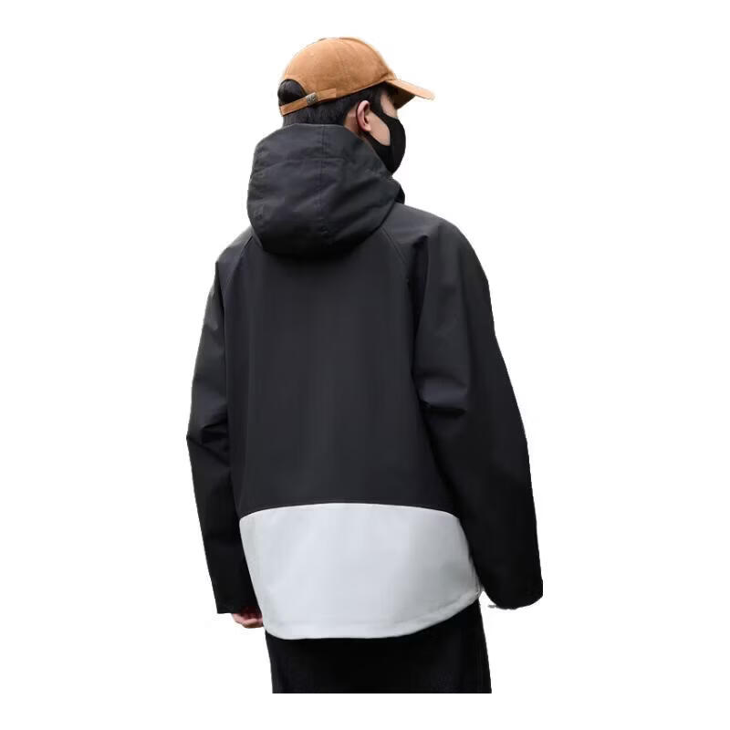 皮尔卡丹（pierre cardin）三合一冲锋衣男2026冬季可拆卸内胆户外防风防水情侣外套上衣男 黑浅灰 【三合一】 S