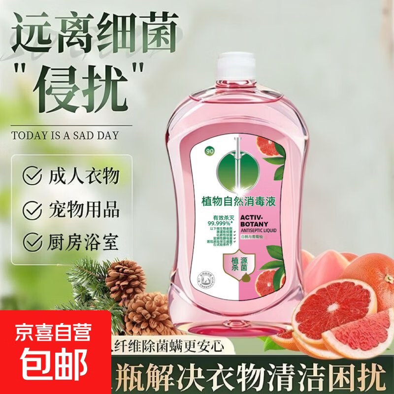 香氛衣物消毒液混洗杀菌除螨儿童洗衣消毒水家庭地板玩具消毒 【厨房浴室除菌】500ml*1瓶