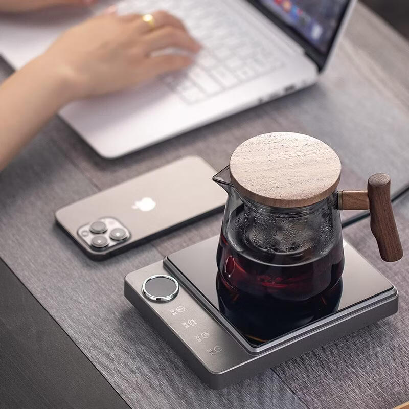 一键办公室烧水公室电陶家用茶炉水泡煮茶办公保温泡茶炉迷你神器 银色 175*135*40mm