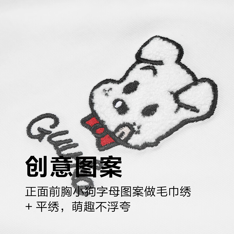古由卡(GUUKA)x原田治联名短袖t恤男夏季潮流日系创意圆领宽松休闲百搭半袖上衣 白色 F6324 XL