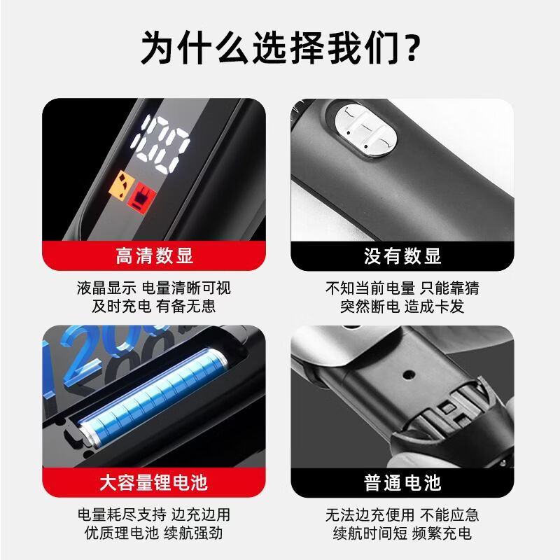 索爱RS16智能电动理发器理发电推子家用成人儿童剃头理发神器男士电推剪发廊专用陶瓷刀头理发工具全套 升级【120分钟长续航】赠大礼包