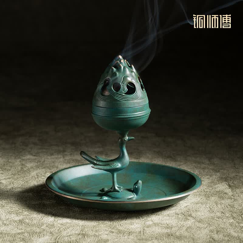 铜师傅陕西历史博物馆系列《朱雀铜熏炉摆件》铜香炉 文创摆件