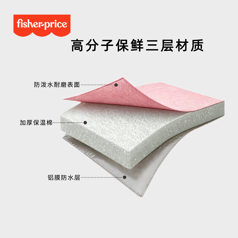 费雪(Fisher-Price)妈咪包轻便手提双肩母婴包外出多功能大容量双层保温多功能背包 【樱花粉】宝妈专属 大容量多区收纳