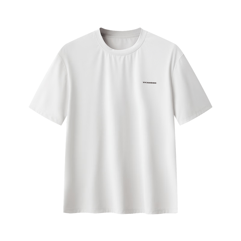 VVC防晒短袖T恤男原纱冰感短袖夏季透气凉感防紫外线运动速干上衣 雁羽灰 M