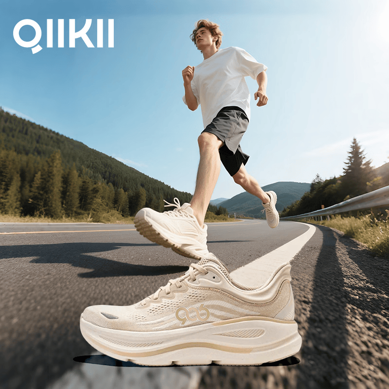 QIIKII【断码清仓】QIIKII运动鞋漫步1.0男款春夏轻盈舒适缓震跑步鞋 白色/葵花黄 (漫步1.0) 43
