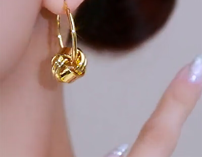 雕工匠镀18k金小耳圈18K金色欧美金属风耳环耳扣耳圈耳钉耳饰 166金属风耳圈 京东折扣/优惠券