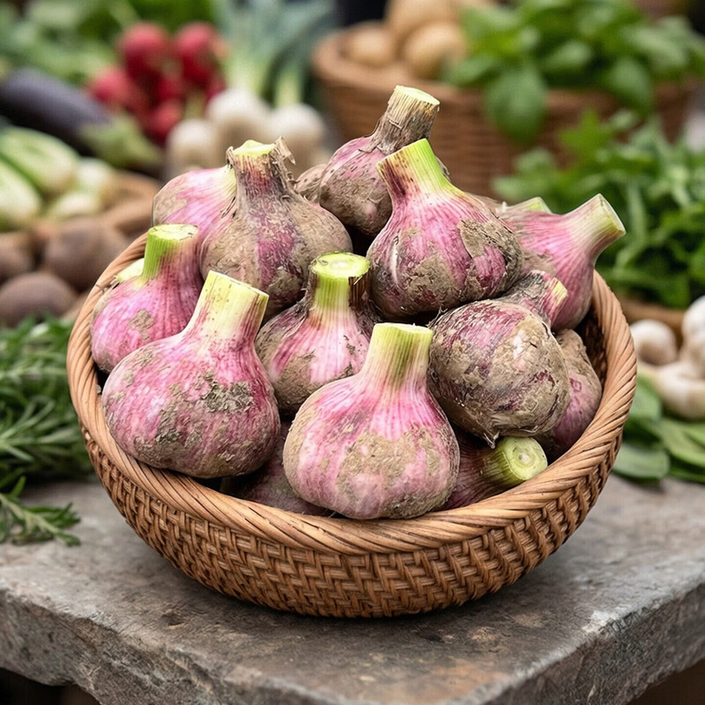 正鲜季（ZHENGXIANJI）云南紫皮新鲜湿蒜大蒜头现挖鲜蒜嫩大蒜 2500g