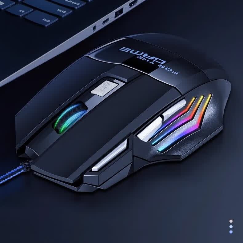 X7S连点器有线游戏鼠标电竞cf机械USB家用办公台式笔记本电脑 黑色基础款