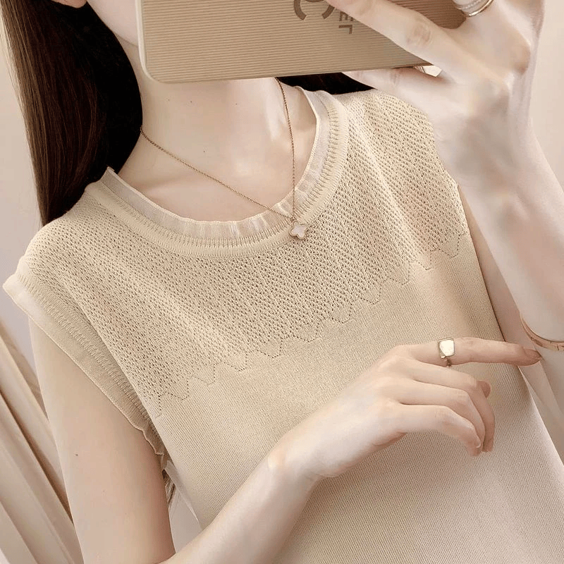 【夏季新款】背心吊带女夏宽松西装内搭冰丝无袖打底女外穿上衣 杏色 3XL (建议125-140斤)