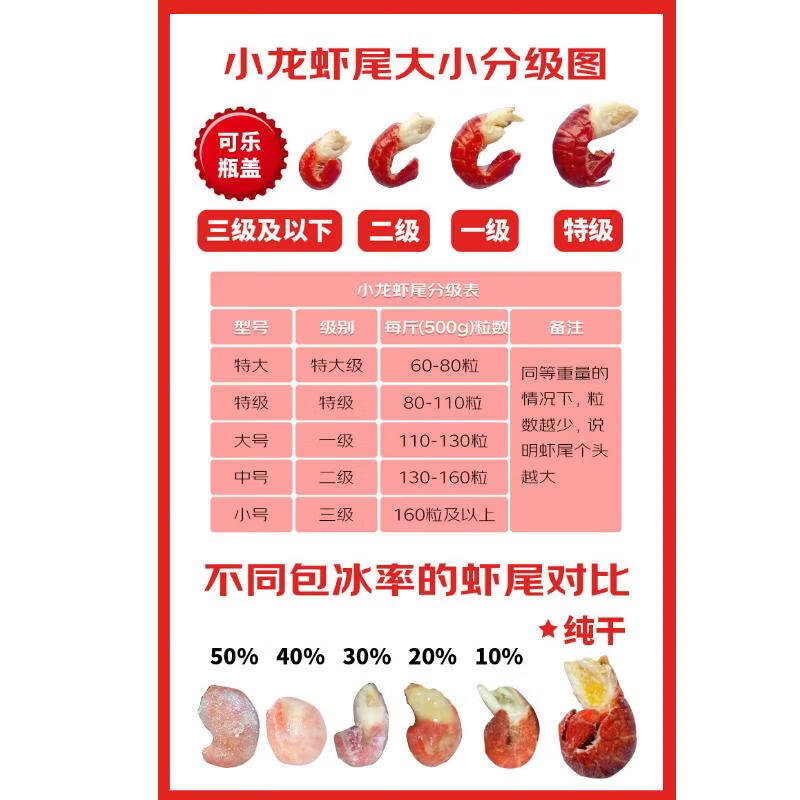 百鲜洽麻辣小龙虾尾熟冻大号虾球固形物含量≥70%冷冻虾尾夜宵烧烤食材 特级龙虾尾3斤【送麻辣调味包】