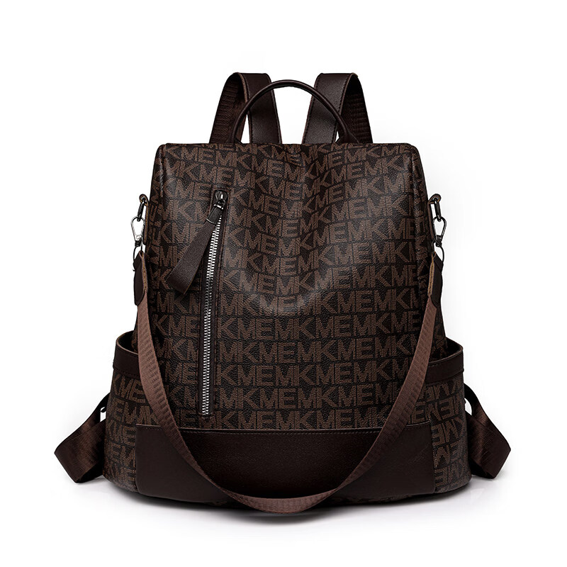 GYKZ日本进口双肩包女2026新款大容量时尚花型软皮pu女士休闲简约防盗 烟斗花