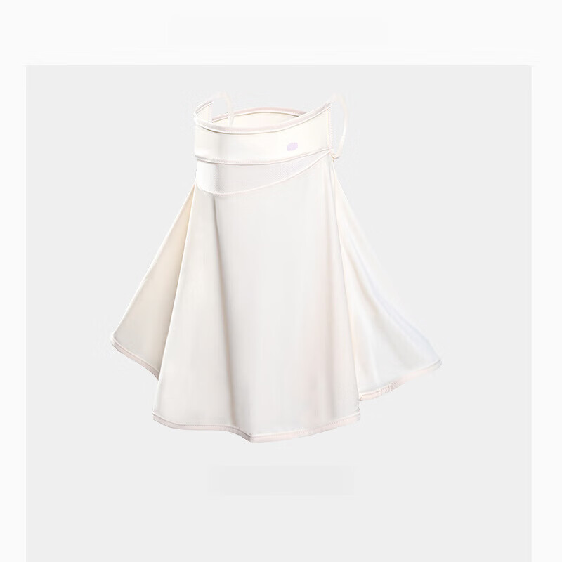 羽小朵防晒面罩男遮阳全脸骑行面巾脖子护颈围脖套冰丝开车面纱 米黄 男女通用·UPF50+