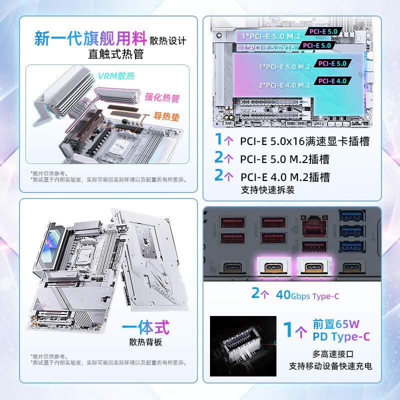 技嘉（GIGABYTE）电竞冰雕X870E AORUS PRO X3D ICE主板DDR5支持AMD CPU AM5 9700X 9950X 9900X 9600X