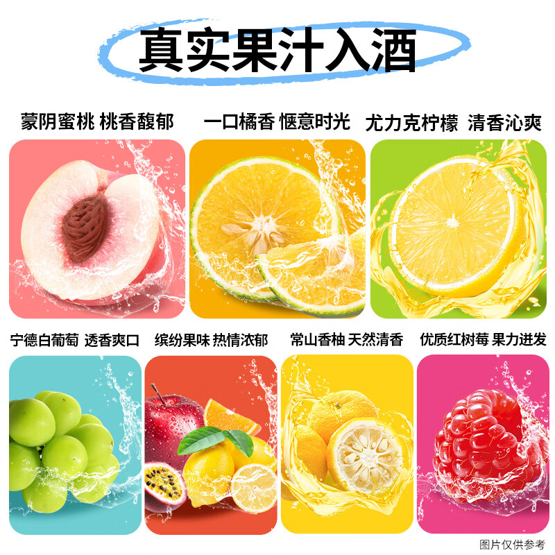 江小白果立方果汁酒15-23度果酒树莓味蜜桃味 低度微醺水果酒节日送礼 混合口味 168mL 7瓶 （口味全家福）