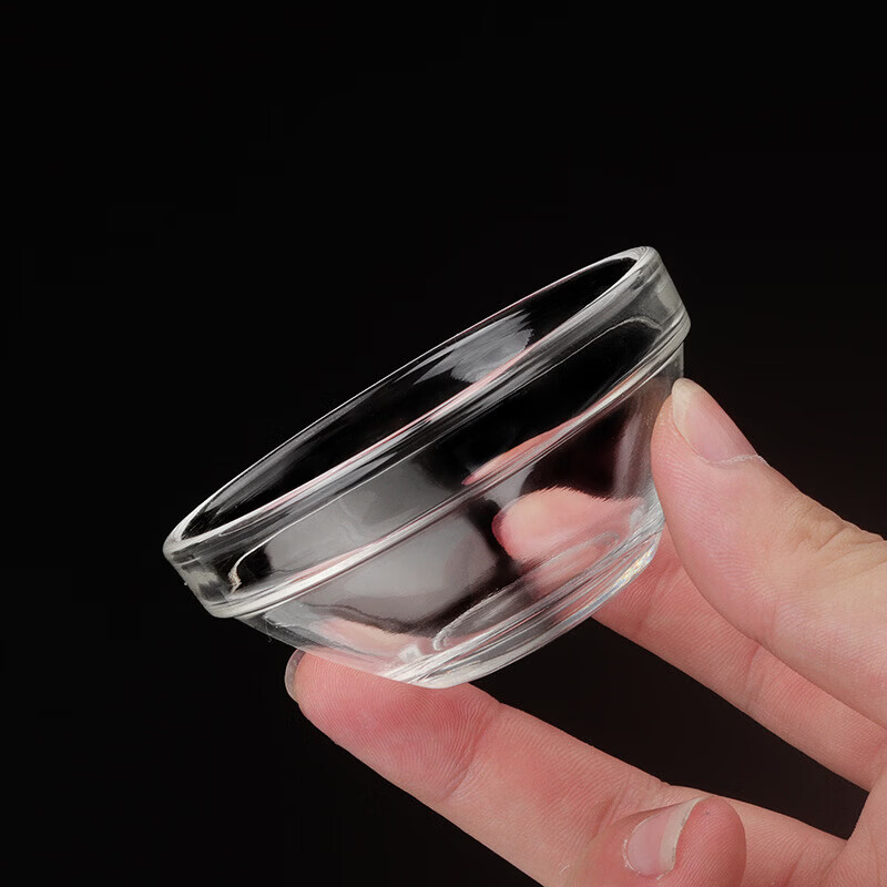 【甄选直发】钵仔糕透明玻璃碗家用商用泡沫包装耐高温布丁磨具碗 5107玻璃碗