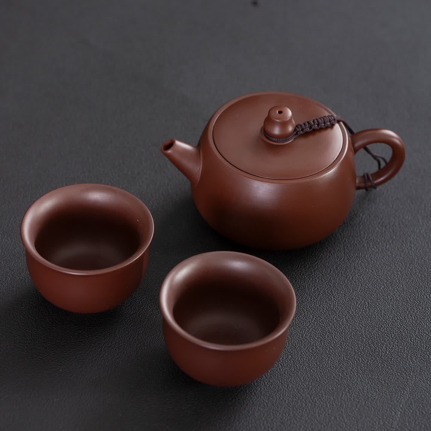 颖器老紫泥紫砂壶200ml纳瓢壶大宽口单人家用泡茶壶正品手工功夫茶具 02老紫泥纳瓢壶+2杯【安全装】 200ml