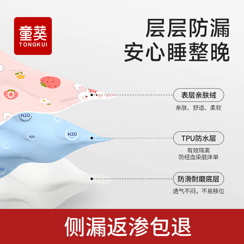 童葵姨妈垫生理期专用垫月经期小床垫床上隔尿垫防水可水洗垫子房事垫 【新升级10A抗菌】橘色小猫（瞬吸易洗）-月舒系列 80*120cm1条装【学姐推荐】