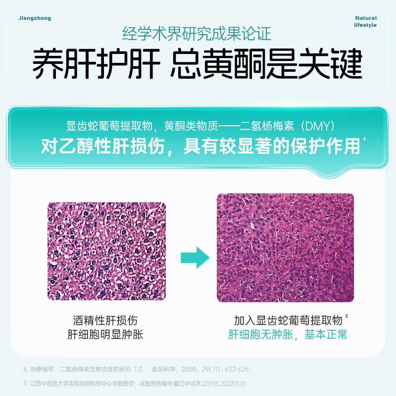 江中肝纯片熬夜加班酒前酒后男士女士应酬喝酒辅助保护化学性肝损伤 60粒*6瓶 共360粒【囤货装】