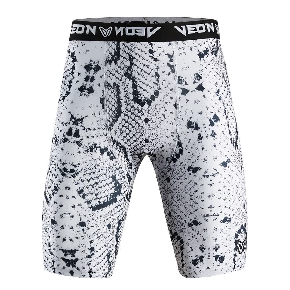 维动（VEIDOORN）运动裤男篮球紧身裤高弹力打底裤跑步健身透气潮流训练服 WFJSKMC蟒纹【五分裤】 XL