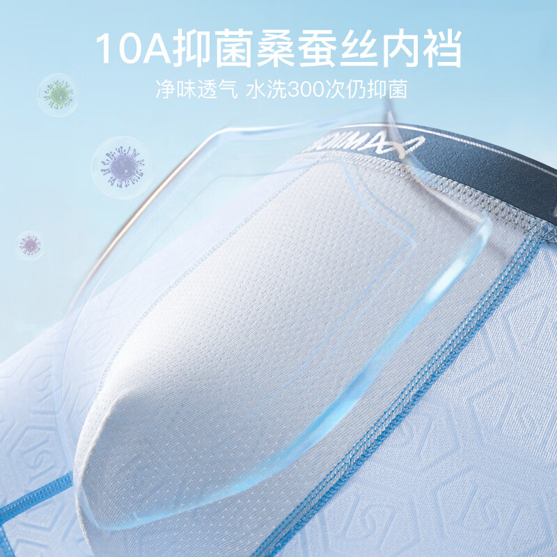 猫人男童内裤男生发育期学生初高中生夏季新款薄款儿童四角短裤 浅黄+浅绿+浅灰+浅蓝【凉感冰丝 10A蚕丝抑菌】 4条 160 (S) 建议体重50-70斤