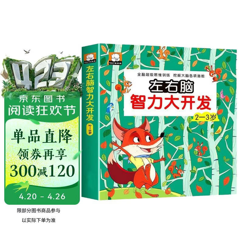左右脑智力大开发2-3岁智力开发思维启蒙幼儿园宝宝课堂练习左右脑智力开发训练