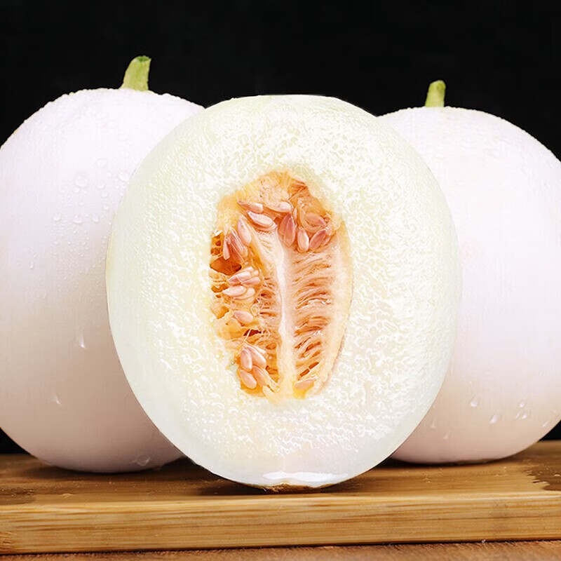 京鑫泽陕西阎良甜瓜 新鲜头茬甜瓜水果应季现摘脆甜蜜瓜白瓜香瓜整箱 净重4.5斤装【精品装】