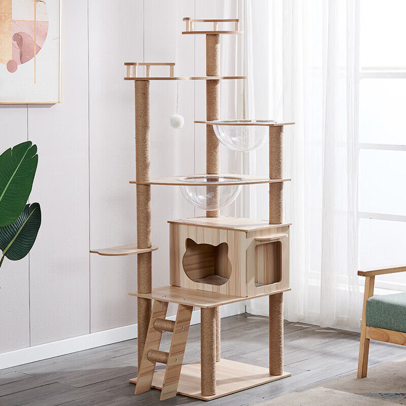 乐妃一件代发猫爬架猫窝猫树一体大型别墅猫架猫抓柱猫用品 n18 如图