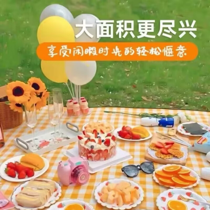 野餐地垫防油户外防潮垫便携春游地垫野餐露营垫子野餐必备用品 1.5*2.0